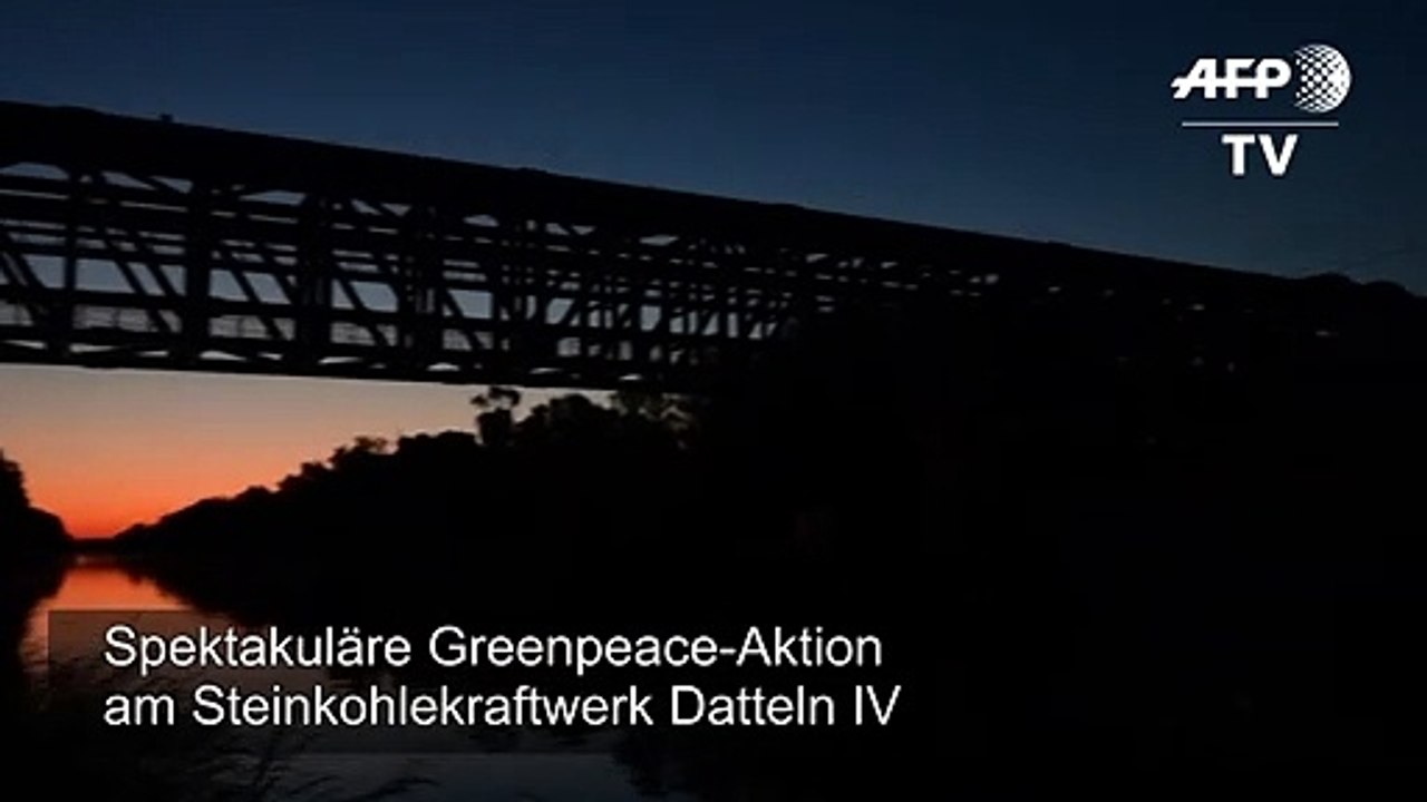 Spektakulärer Greenpeace-Protest am Kohlekraftwerk Datteln