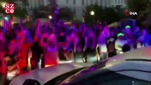 ABD'de protestocular polis aracının önünü kesti