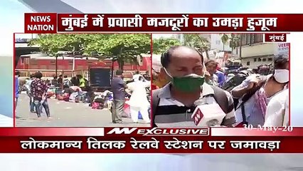 Mumbai: Lokmanya Tilak Station crowded with migrant workers for train