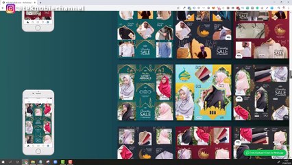 Tutorial Instagram Feed Puzzle Template Online Shop ( desain pakai HP ) _ Activtemplate
