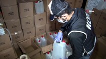 İzmir'de iki ayrı depoya baskın: Yaklaşık 8 ton sahte etil alkol ele geçirildi