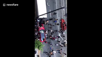 US Unrest: Looters raid UPS truck parked in San Jose, California