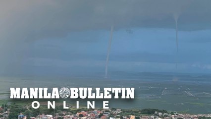 Water spouts seen over Laguna de Bay