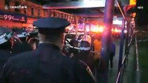 George Floyd protesters face off with cops outside Brooklyn police station