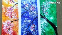 Acrylic for beginners//how to draw cherry tree with acrylic colors for beginner