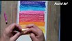 easy sunset scenery drawing with oil pastels//beginner step by step