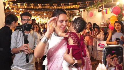 How Cute! Neha Dhupia Just Can't Stop Playing With A Baby Girl