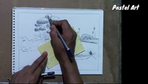 pencil sketch scenery drawing easy for beginner step by step
