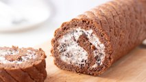 チョコレート・ロールケーキの作り方 Chocolate Cake Roll Recipe｜HidaMari Cooking