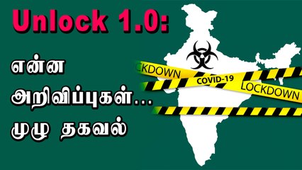 Unlock 1.0:  எப்போது நடைமுறைக்கு வரும்.. முழு விபரம்!