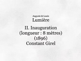 II. Inauguration (longueur, 8 mètres) (II.  Inauguración longitud, 8 metros) [1896]