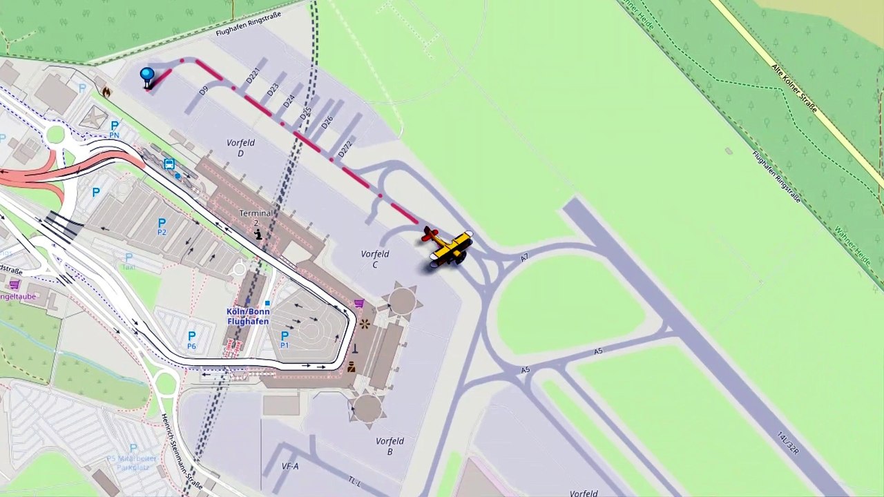 KölnBonn Bahn 14R Starten