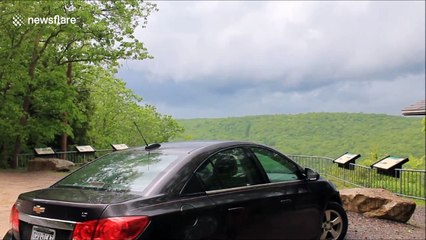 Watch as shelf cloud and strong storms move through western Pennsylvania in wake of a cold front