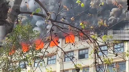 Massive Fire Breaks Out At GST Bhavan In Mumbai