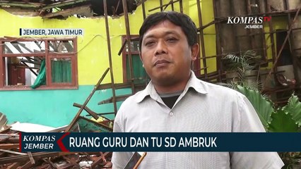 Ruang Guru dan Tata Usaha Sekolah Dasar di Jember Ambruk
