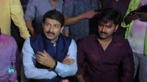 Pawan Singh,Manoj Tiwari और Ritesh Pandey पहली बार एक साथ होली समारोह में