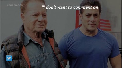Salim Khan Opens Up About Salman Khan's Donation