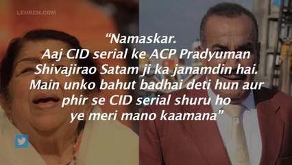 Lata Mangeshkar’s Adorable Birthday Wish For Shivaji Satam