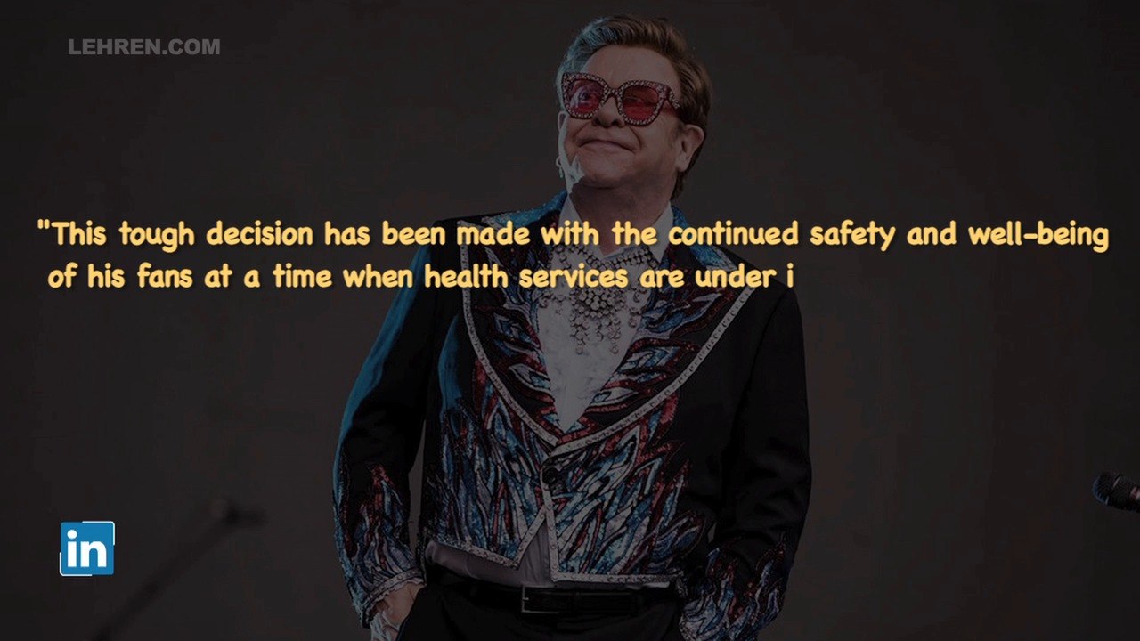 Elton John Postpones Tour Dates Due To COVID-19 Pandemic