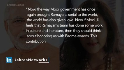 Dipika Chikhlia Thinks Ramayan Cast Should Be Honoured With Padma Award