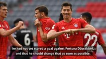 Bayern boss Flick challenged Lewandowski to break Dusseldorf duck