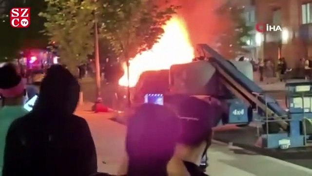 Washington'da polis protestoculara gaz bombası attı