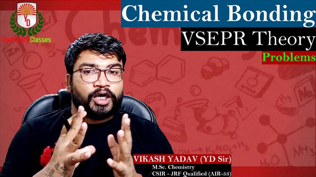 VSEPR Theory | Valence Shell Electron Pair Repulsion Theory | HINDI | YD Chemistry Classes || YD Sir