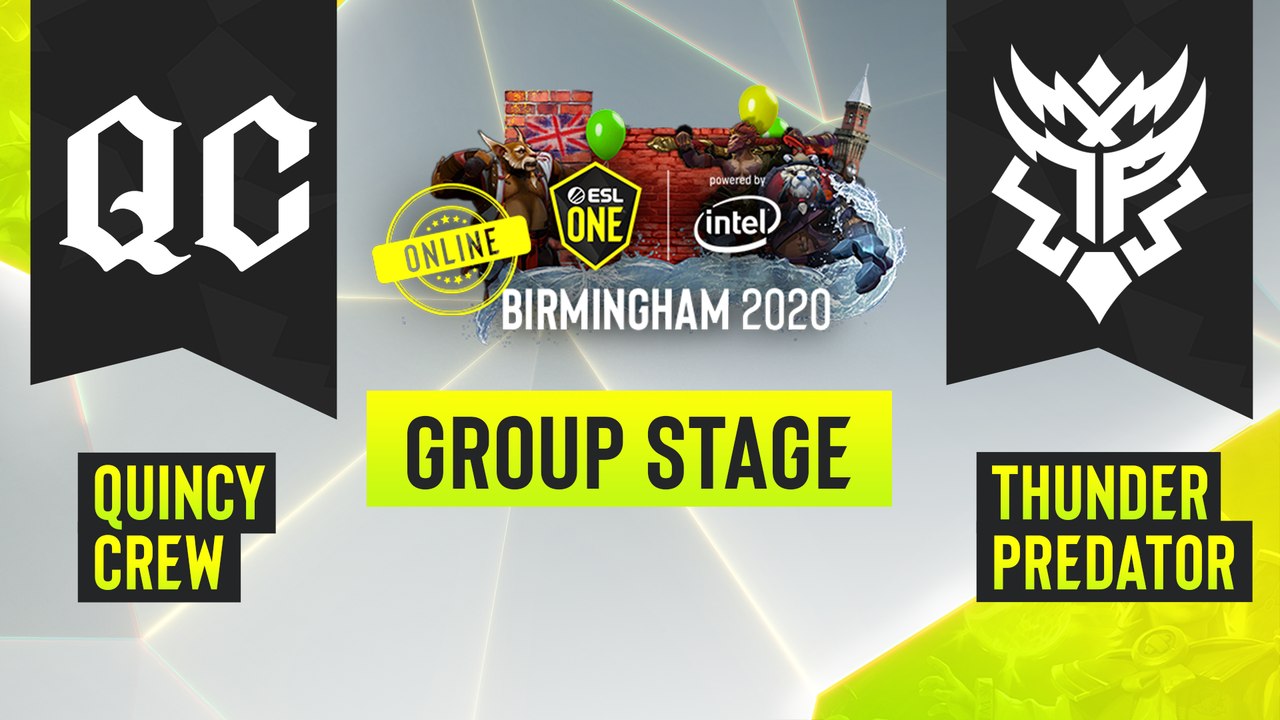Dota2 - Quincy Crew vs. Thunder Predator - Game 2 - ESL One Birmingham 2020 - Group Stage - NA