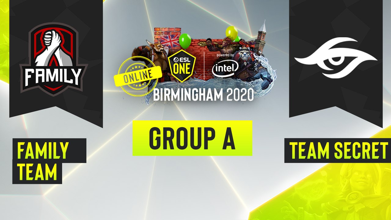 Dota2 - Team Secret vs. Family Team - Game 1 - ESL One Birmingham 2020 - Group A - EU