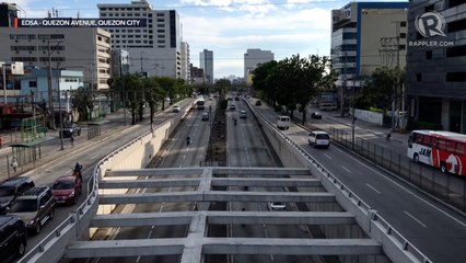 Traffic in Quezon City during the last day of modified ECQ
