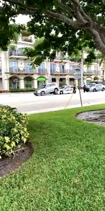 Cop Car Stuck Underneath SUV After Collision