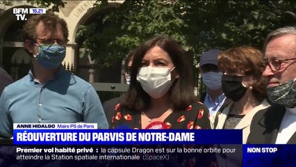 Скачать видео: Anne Hidalgo sur la réouverture du parvis de Notre-Dame: 