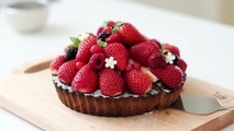 いちごとベリーのタルト&いちごミルクの作り方 Strawberry Tart & Fresh Strawberry Milk｜HidaMari Cooking