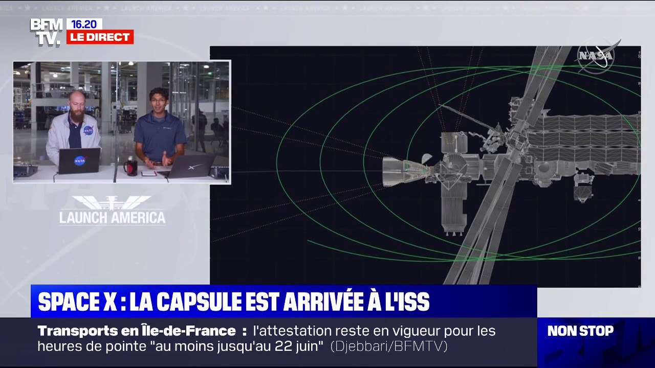 SpaceX: la capsule s'est amarrée à la Station spatiale internationale