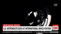 BREAKING NEWS: U.S. ASTRONAUTS DOCK AT INTERNATIONAL SPACE STATION. #Breaking #News #InternationalSpaceStation #SpaceStation