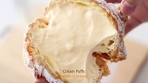 シュークリーム：パイシューの作り方 Cream puffs：Choux au Craquelin｜HidaMari Cooking