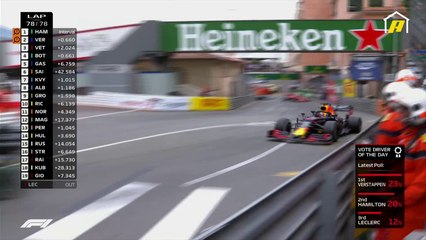 لحظة فوز هاميلتون بسباق العام الماضي في إمارة موناكو