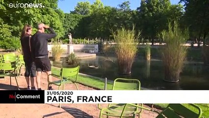 O desconfinamento nos parques em Paris