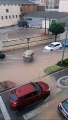 Inundaciones en Corella y Tudela tras las fuertes tormentas en la Ribera