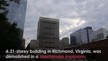 Spectacular implosion as Dominion Energy tower demolished in Virginia