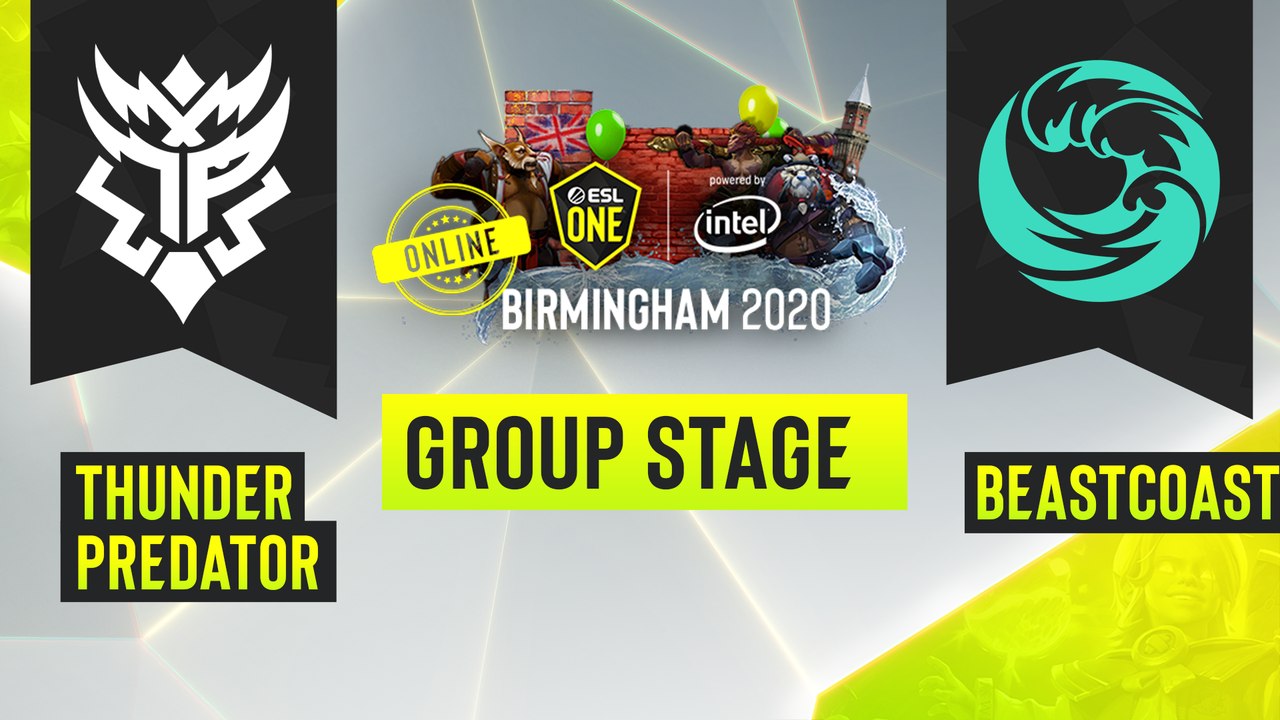 Dota2 - Beastcoast vs. Thunder Predator - Game 3 - ESL One Birmingham 2020 - Group Stage - NA