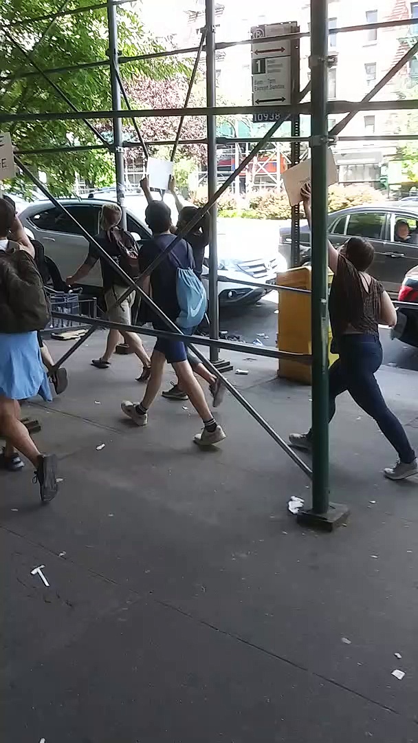 Black lives matter protesters in washington heights