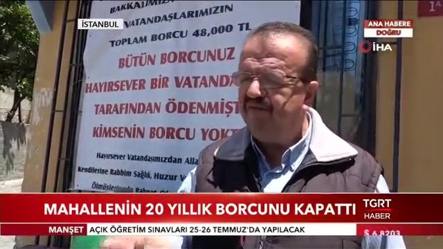 Gizemli hayırsever kadın 20 yıllık veresiye borcunu kapattı!