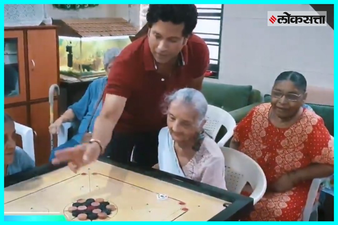 Sachin Tendulkar visits old age home to support 'Fit India' campaign