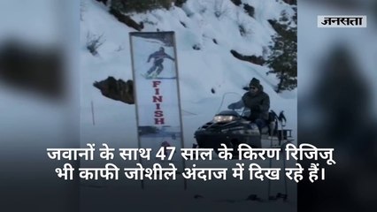 ITBP के जवानों संग मोदी सरकार के मंत्री ने दिखाया जोश