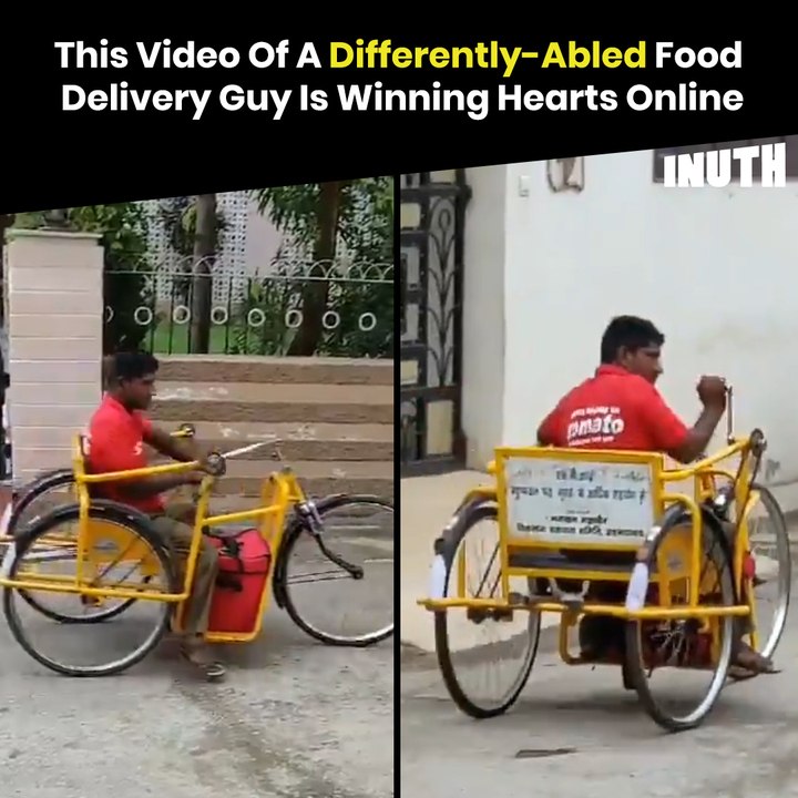 This Video Of A Differently-Abled Food Delivery Guy Is Winning Hearts Online