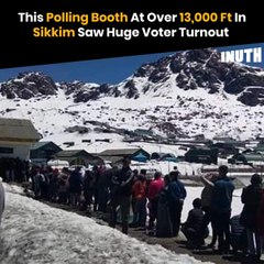 This Polling Booth At Over 13,000 Ft In Sikkim Saw Huge Voter Turnout