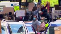 ABD'deki protestolarda olay görüntüler: Elindeki ok ve yayla göstericileri vurmaya çalıştı!