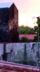 Multiple Waterspouts Wind Down From Sky During Storm