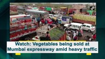 Watch: Vegetables being sold at Mumbai expressway amid heavy traffic